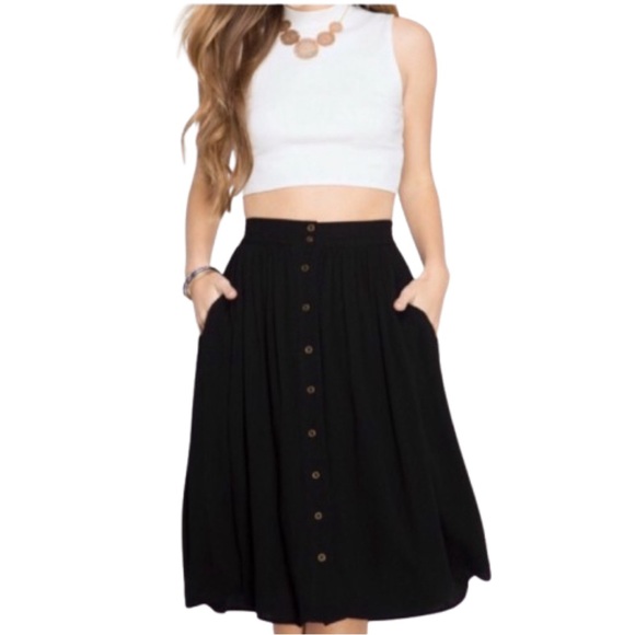hangar27 Dresses & Skirts - Black Midi Skirt